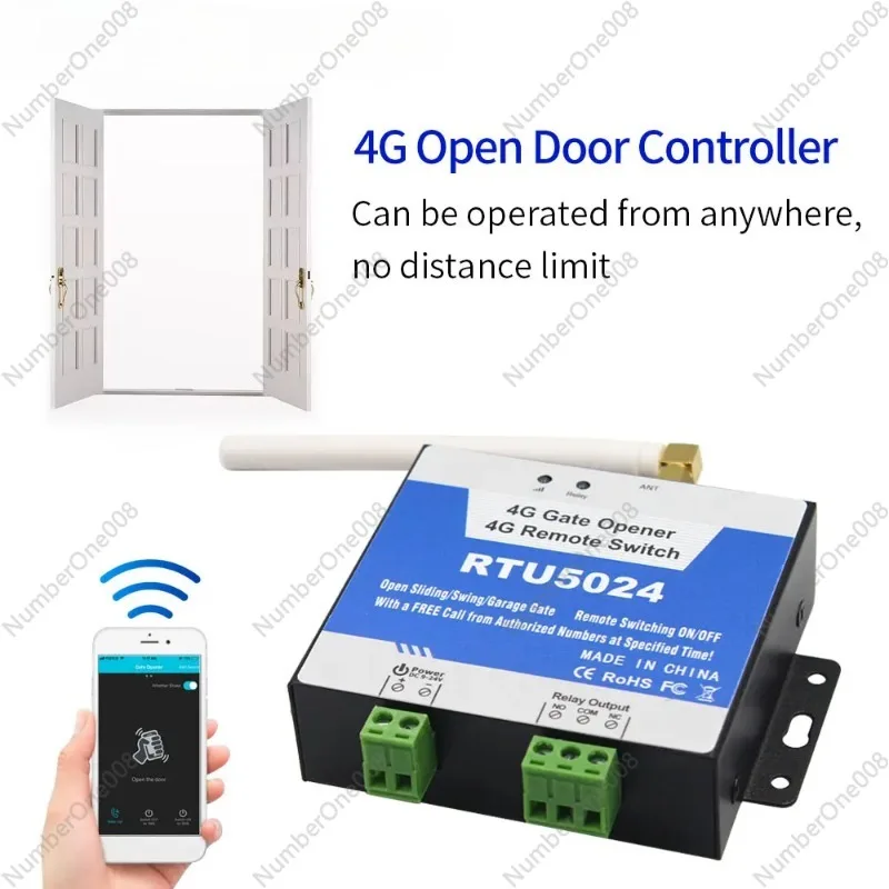 

4G Multiband RTU5024 GSM SMS Gate Opener Relay Switch Wireless Remote Control Door Access Controler 4GLTE Door Opener Free Call