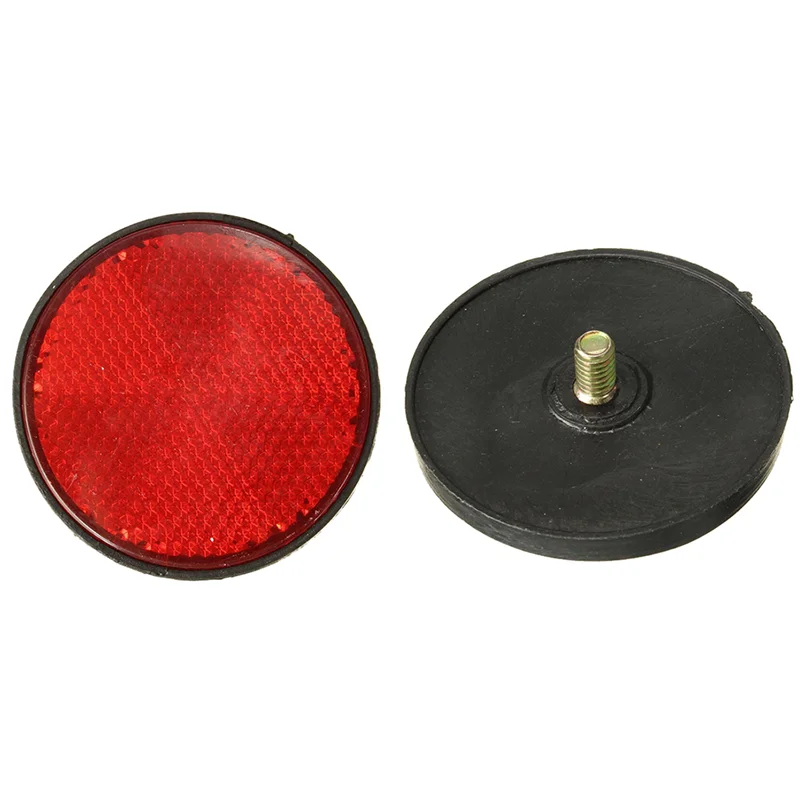 

12Pcs Round Red Reflector Universal For Motorcycle ATV 5.6 X 0.8Cm