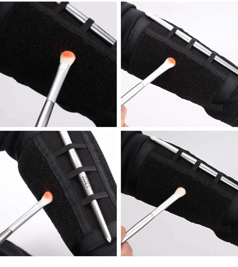 Make-up-Pinsel-Reinigungspad, schwarze Ärmel, Make-up-Entferner, Armgurt, Schwammpolster, spezielles Make-up-Waschwerkzeug für Make-up-Lieren