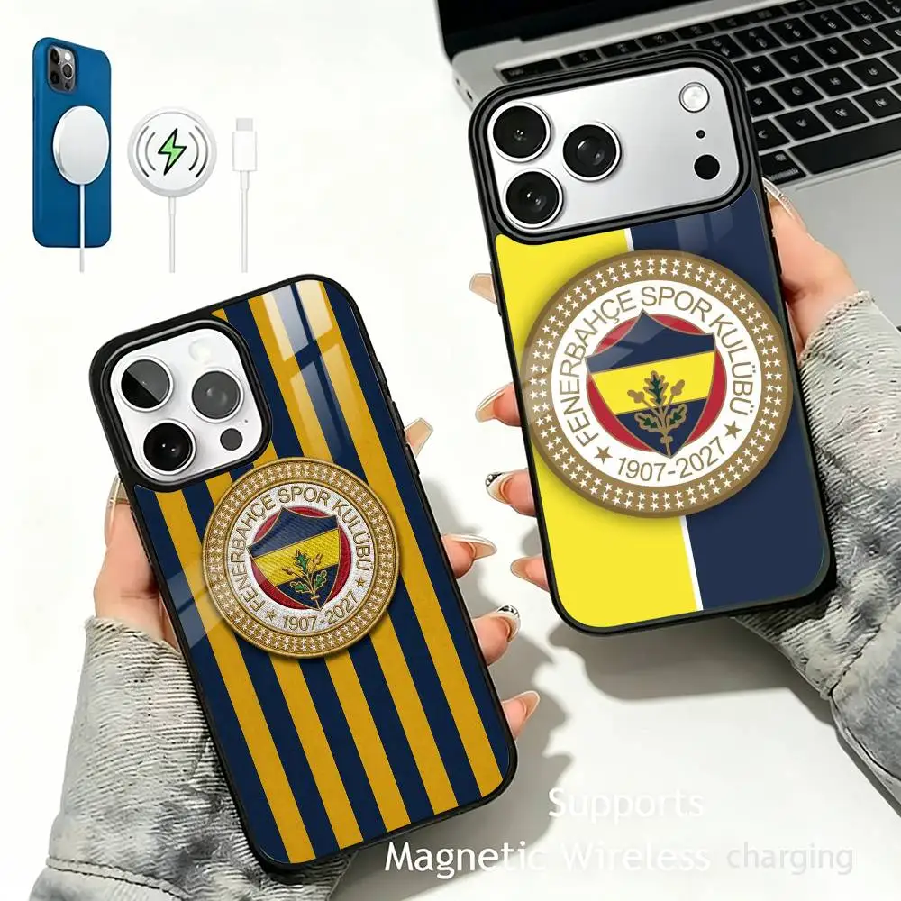 

T-Turkey Fenerbahce-E Wireless Charging Phone Case Compatible With IPhone 17/16/15/14/13/12/11