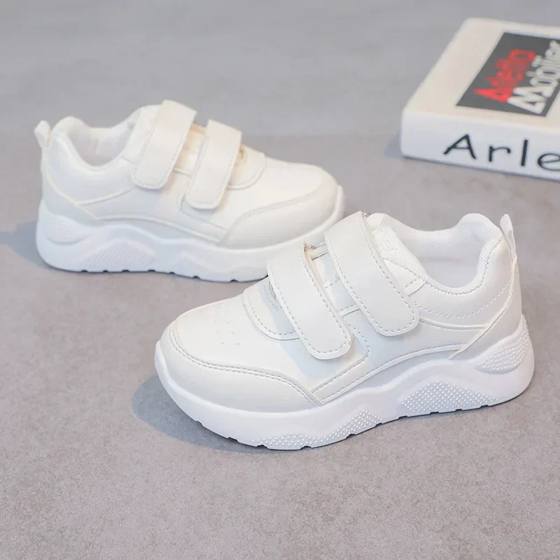 موضة الصلبة الأطفال أحذية رياضية الصبي مقاوم للماء بولي Leather الجلود أحذية غير رسمية الخريف الفتيات تزلج أحذية الاطفال تنفس الاحذية #2