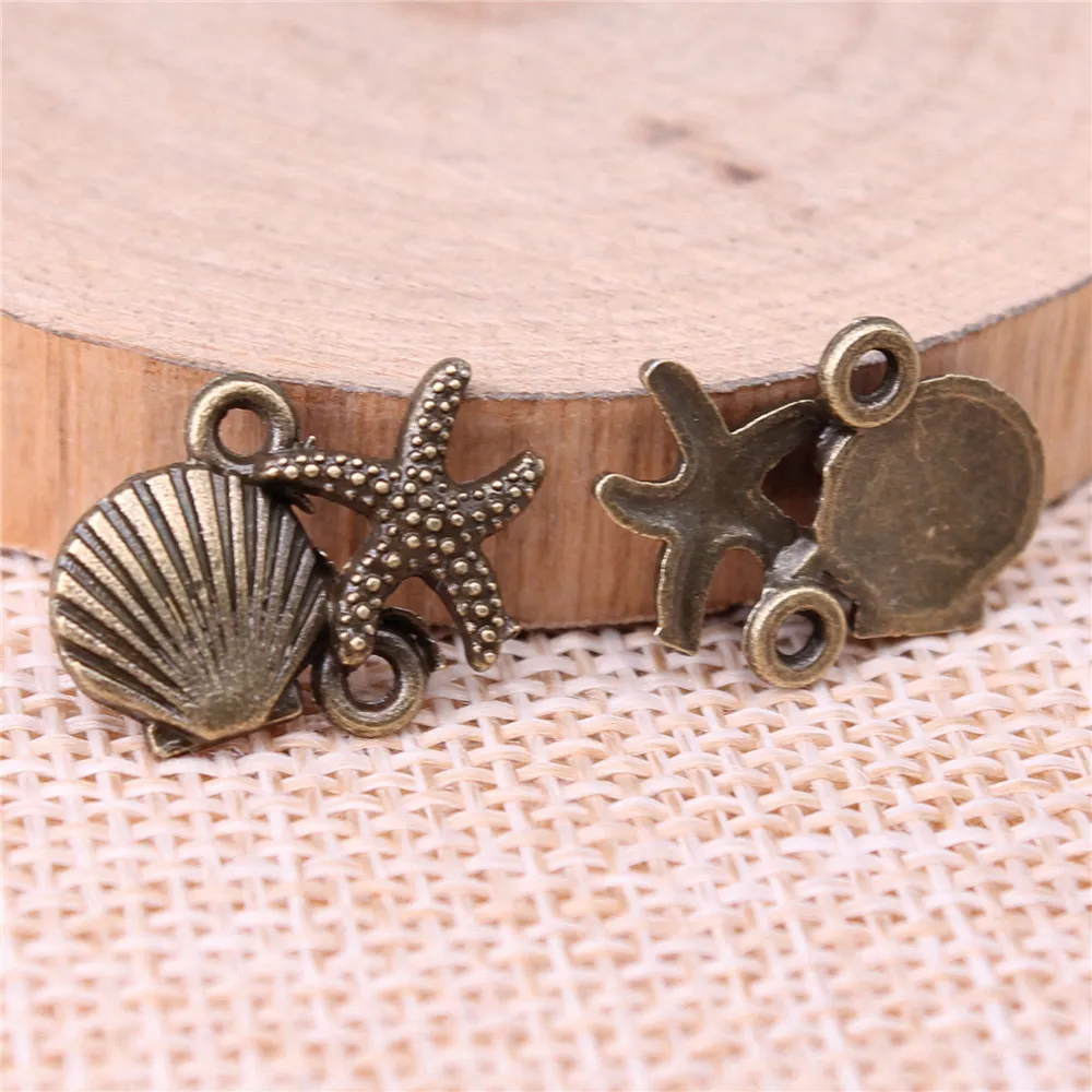 الأصلي نجم البحر شل موصل الملحقات أجزاء الأولاد مجوهرات الحرفية الضخمة