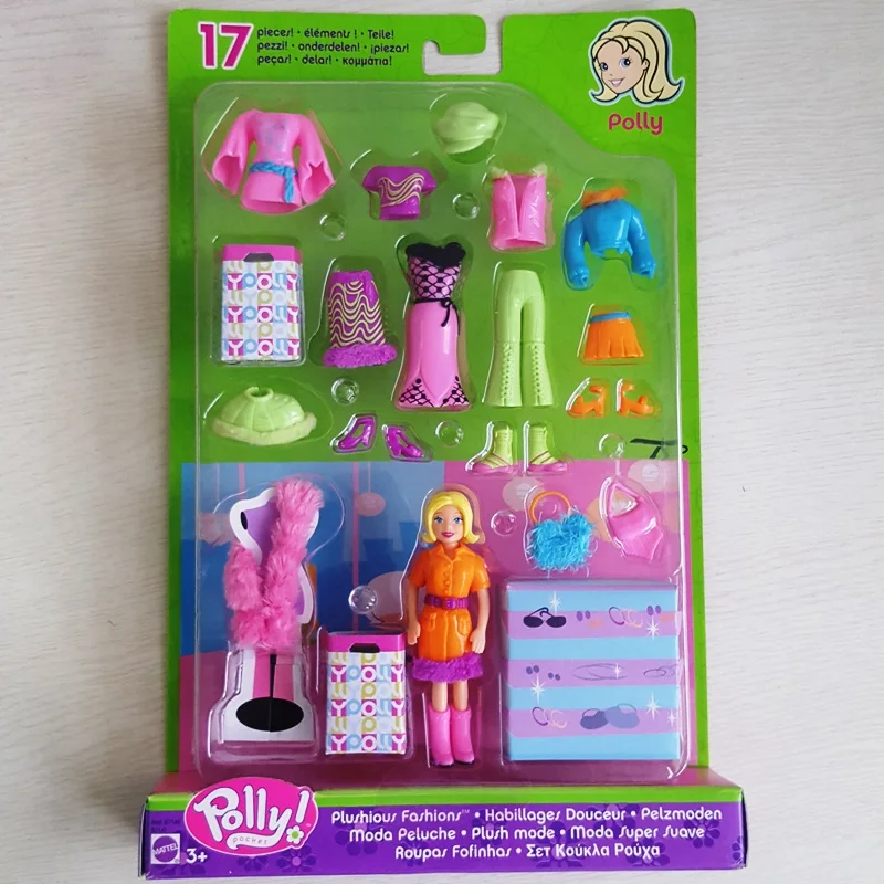 Original New Polly Pocket Mini Doll Dress Up Set Dolls Accessories Girls Play House Toys Holiday Gifts for Children