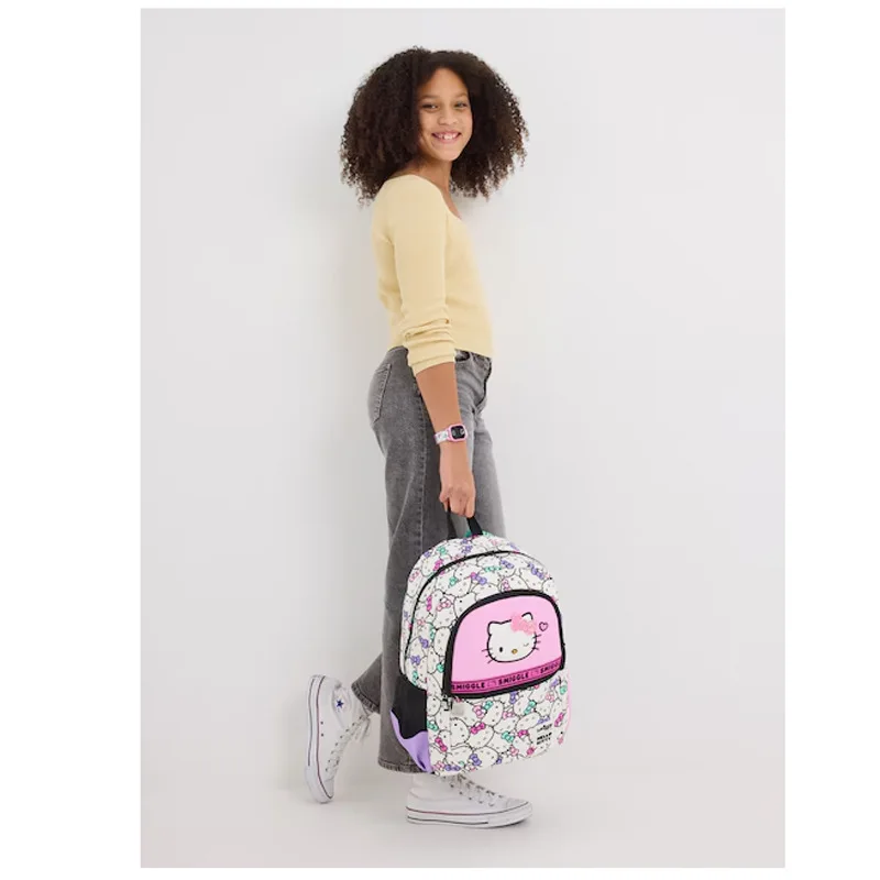 7 pçs genuíno austrália olá kitty kawaii crianças estudante mochila almoço saco watercup ombro duplo mochila criança presente da menina