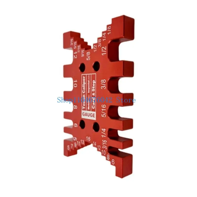 5asd Step Depth Gauge for Router- & Table High-Precision Aluminum Dovetail Jig Tenon Caliper Metric&Imperial Card Gauge