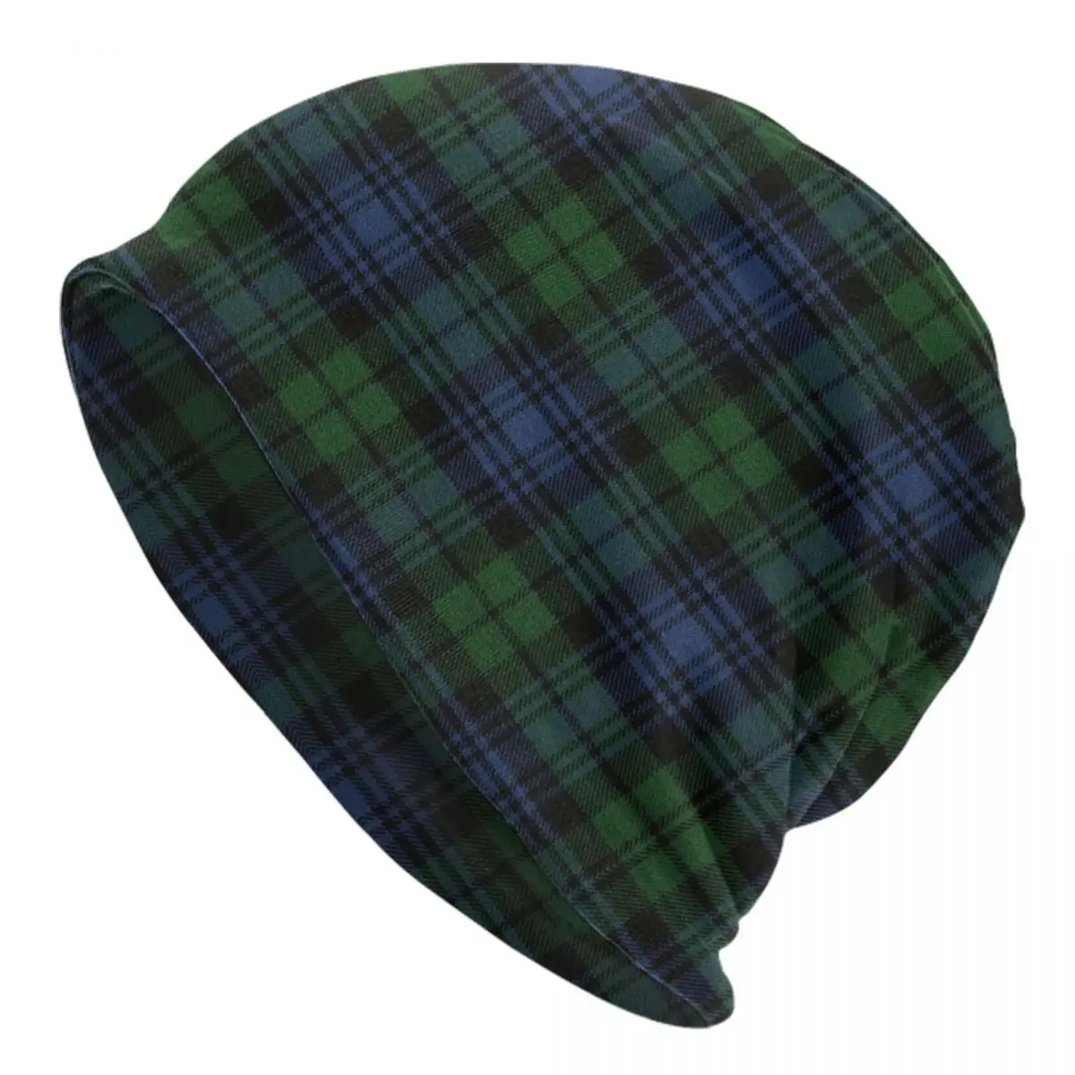 Custom Black Watch Scottish Tartan Plaid Skullies Beanies Caps Unisex Streetwear Winter Warm Knitted Hat Adult Bonnet Hats