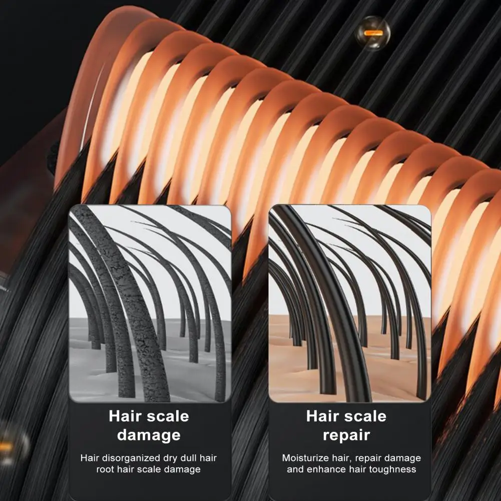 Tangle-free Hair with A Heat Protective Comb 2-in-1 Hair Straightening Brush Curling Comb with Lcd Display Reduce Heat Damage