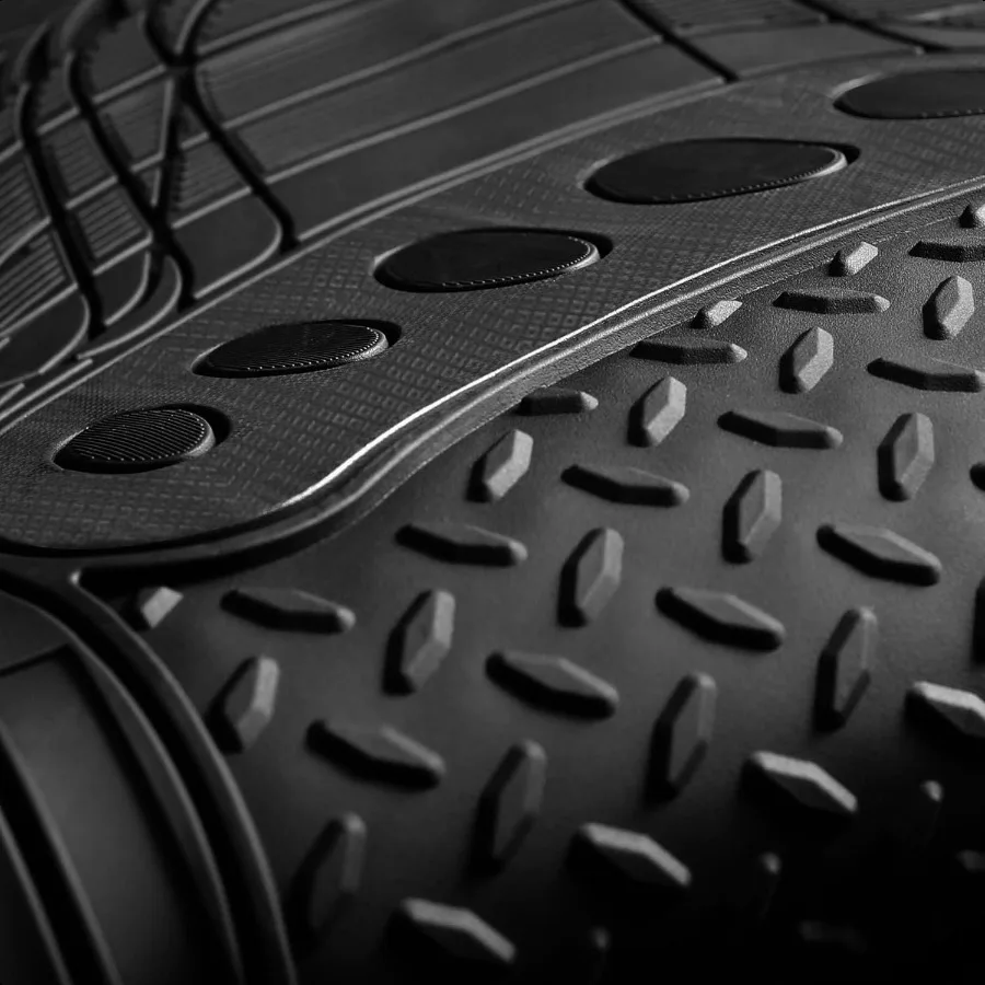 Automotive Floor Mats HeavyDuty Footprint Design Rubber Floor Mats for Cars Universal Fit Full Set ClimaProof Floor Mats Trimma