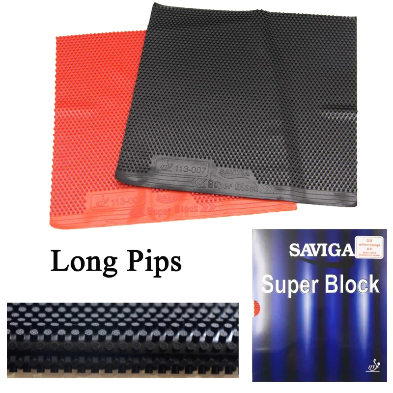 

Накладка для настольного тенниса SAVIGA SUPER BLOCK OX Long Pips Super Defense с губкой 0.5/0.8/1.0 мм, одобренная ITTF