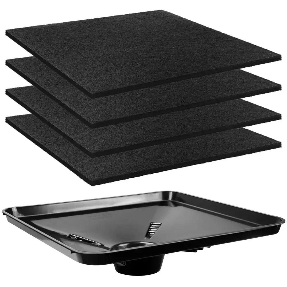 

Transmission Drain Pan and 4x 22 Oil Drain Mats, Large Pan for Under Vehicle and Transmission Fluid Drain