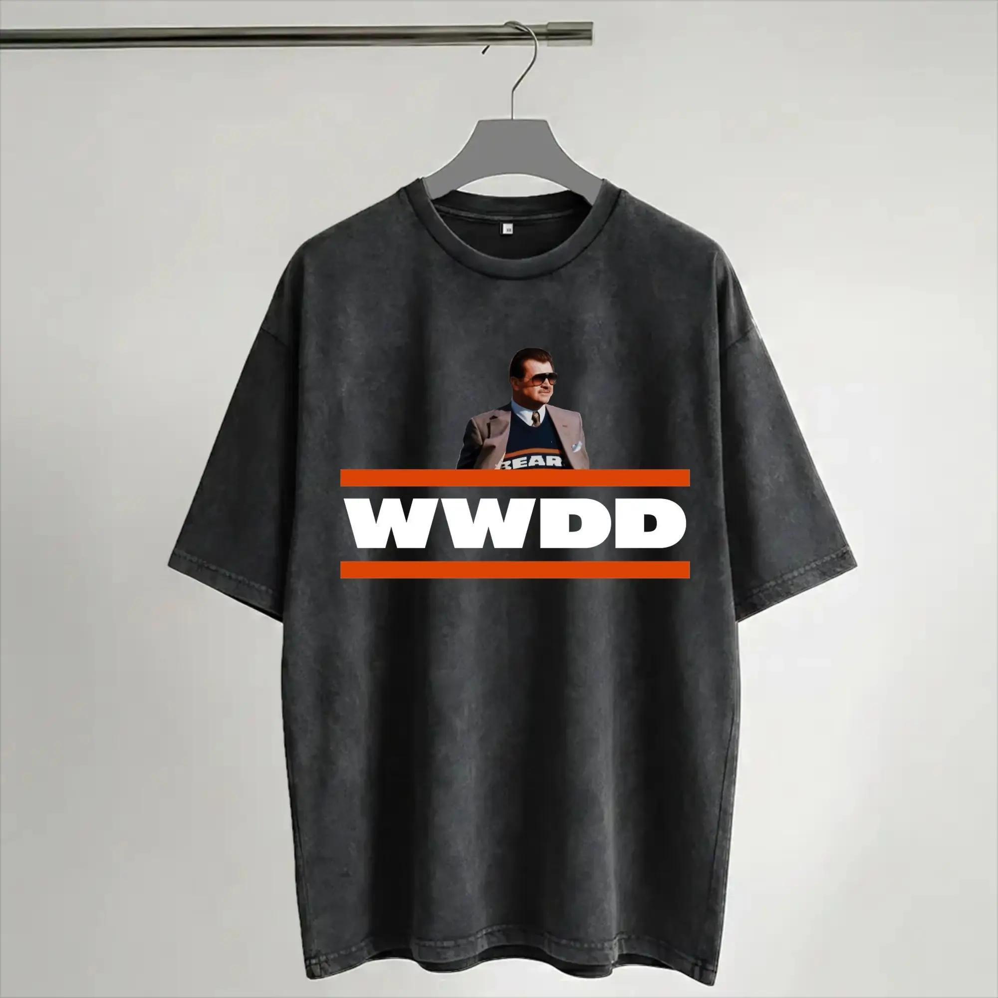 RIP Mike Ditka  T Shirt Hip Hop Washed Cotton Harajuku T-Shirt  Casual for Men Women Streetwear Printed Tee Shirt