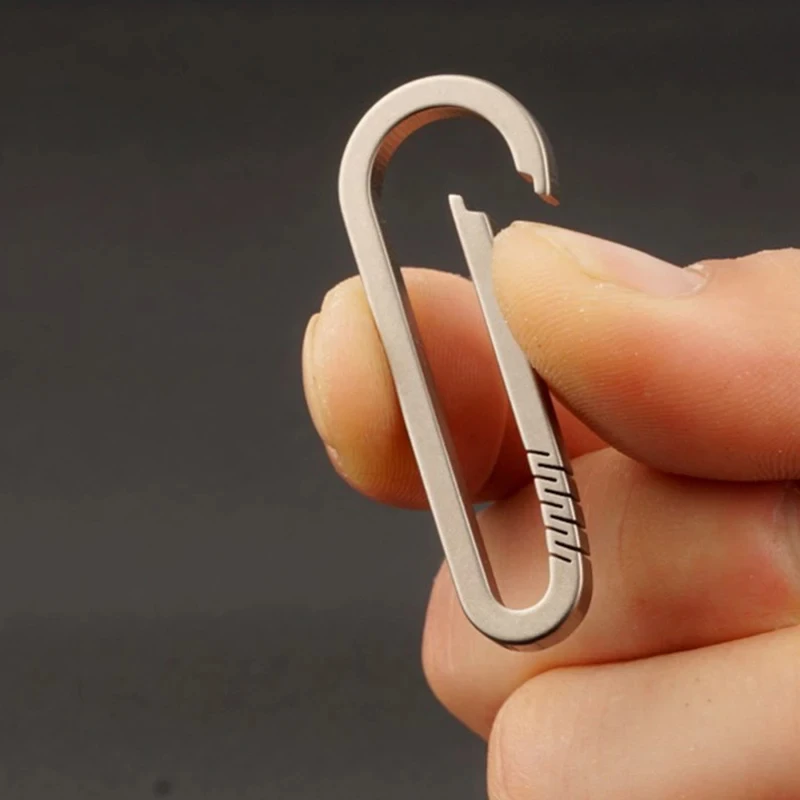1PCS Multifunctional Titanium Alloy Metal Keychain Quick Release Carabiner Buckle  Car Accessories Waist Keyring image 5