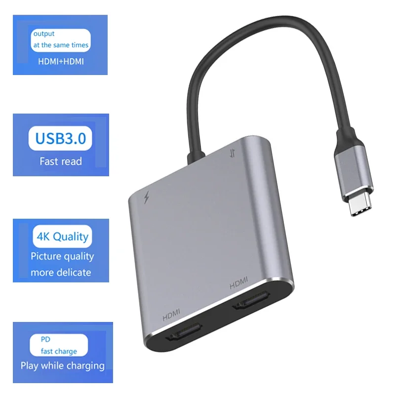 TYPE-C to hdtv-compatible adapter hdtv-compatible Splitter adapter Video capture card plug and play USB converter Screen Sharing