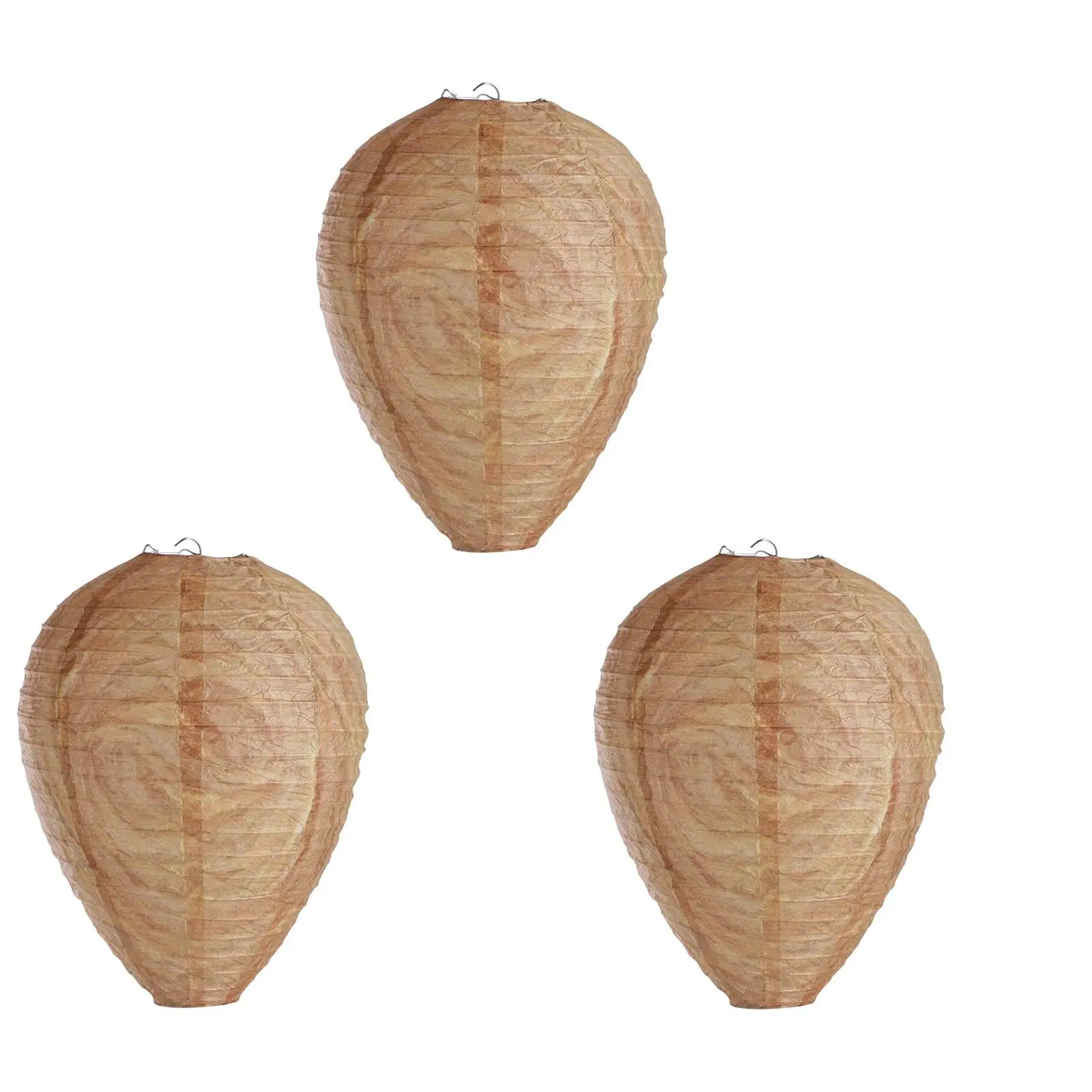 Realistic Wasp Nest Decoy Weatherproof Bee Trap Paper Lantern for Home Orchard Balcony Removal