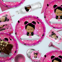 Boss Baby Birthday Party Decorations Supplies Girl Boss Baby Decoration Happy Birthday Disposable Tableware Paper Party for Kid