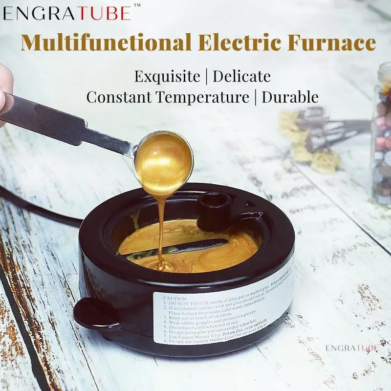 Do pieczęci woskowej Mini garnek do kleju Ogień Podgrzewacz do wosku Mnie Elektryczny podgrzewacz Wosk Bar Sztyfty Koraliki Klej do topienia Pieczęć Narzędzie Piec