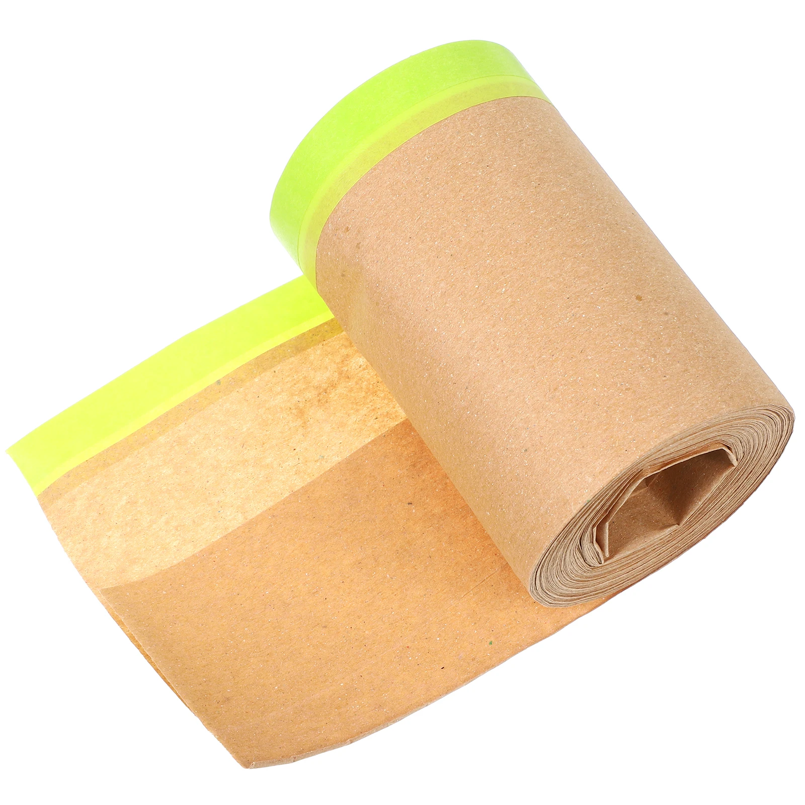 

Pre-Taped Masking Paper Roll 50M Green Kraft for Automotive Paint Protection Easy Apply Adhesive Drape Film for Car Body