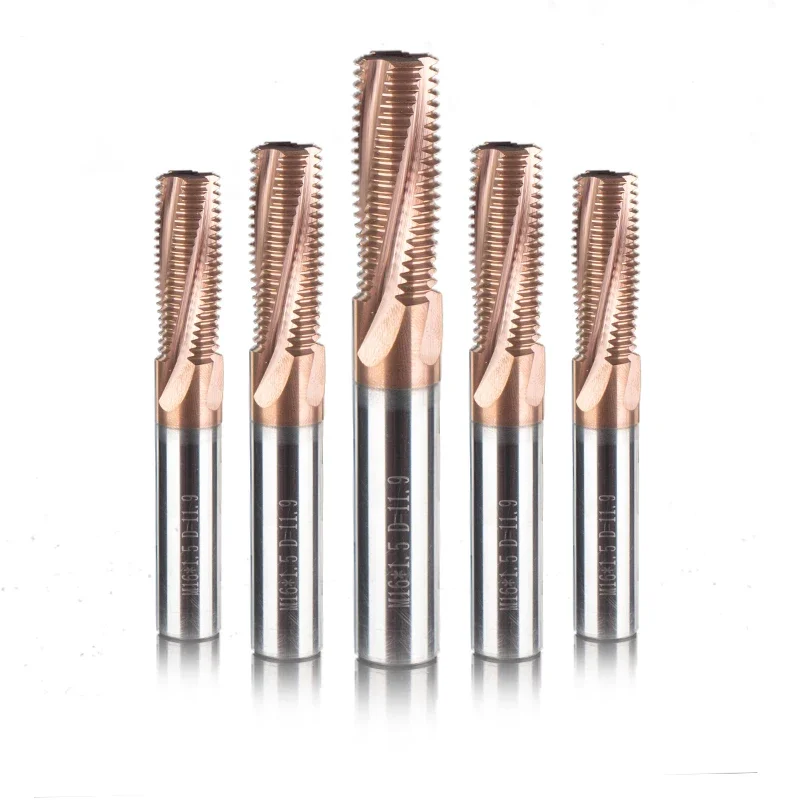 M3 M4 M5 M6 M8 M10 M12 M16 HRC65 Metric Carbide Thread Mill For CNC Machining Center 4 6 8 10 12 Mm