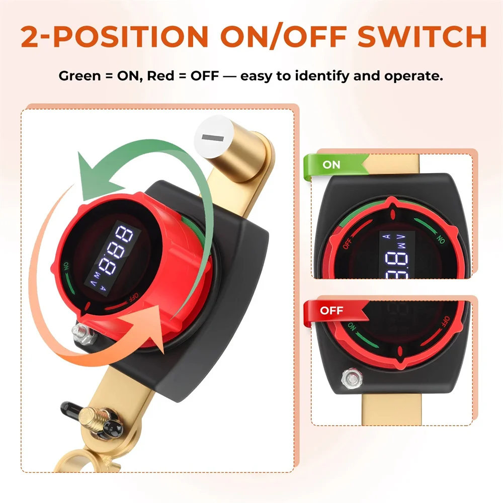 

Выключатель морской батареи, 12 В-48 В, верхняя стойка, универсальный выключатель батареи, используемый для автомобиля, лодки, автофургона, кемпера, туристического прицепа, грузовика, квадроцикла