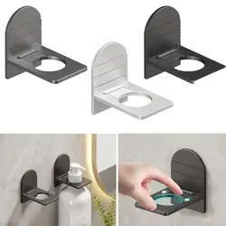 Metal Self-Adhesive Shampoo Bottle Shelf Free of Punch Shower Gel  Liquid Bottle Holder Bathroom Shelf Organizer Hook