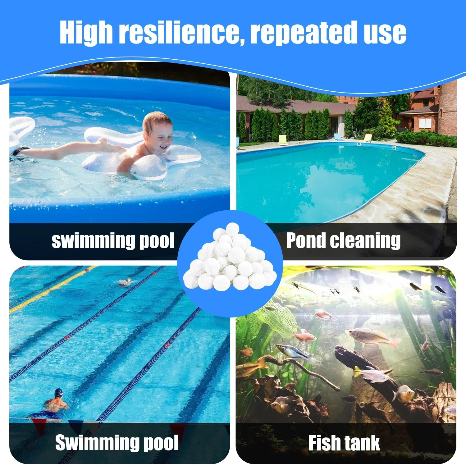 Durable Swimming Pool Filter Balls Substitute 25kg Sand Reusable Eco-Friendly Pool Maintenance Tool image 6