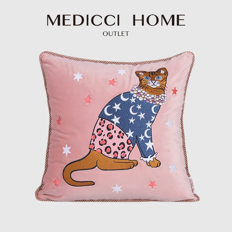 Medicci Home High End Cushion Cover Luxury Velvet Animal Snake King Dazzling Jacquards Sofa Pillow Case Dark Green 30x50cm