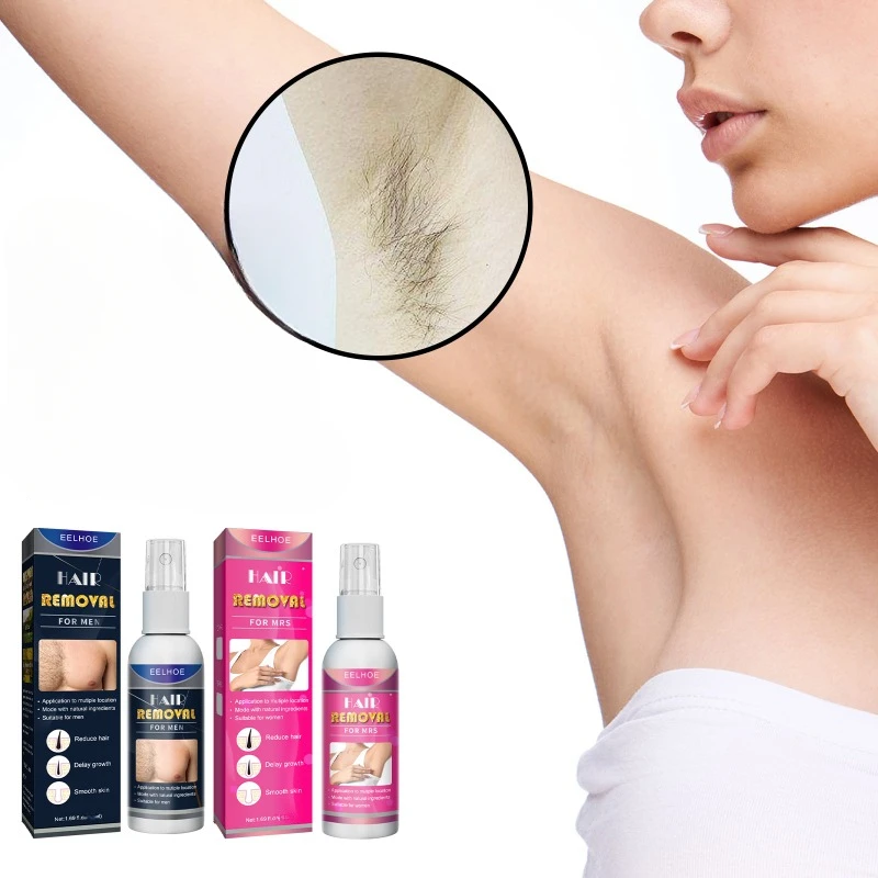 Fast Hair Removal Spray Painless Hair Growth Inhibitor Leg Arm Armpit Permanent Depilatory for Ladies Men Repair Care