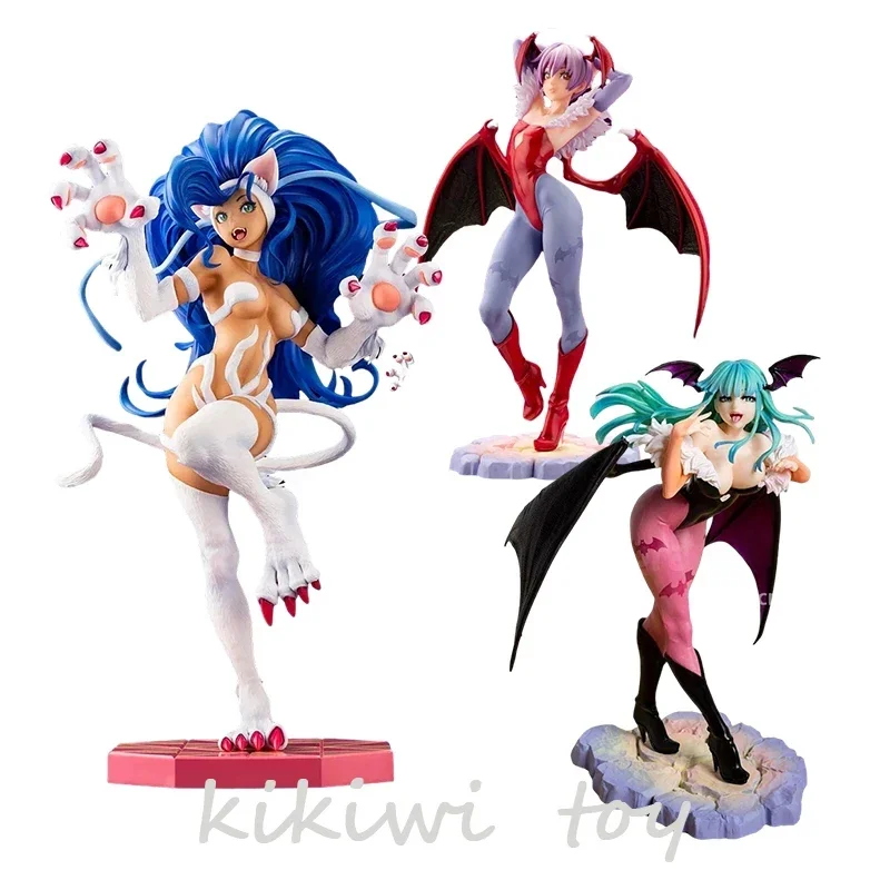 Darkstalkers Morrigan Aensland Anime Figure Lilith Action Figurine Pvc Statue Felicia Figure Girl Halloween Model Collection Toy