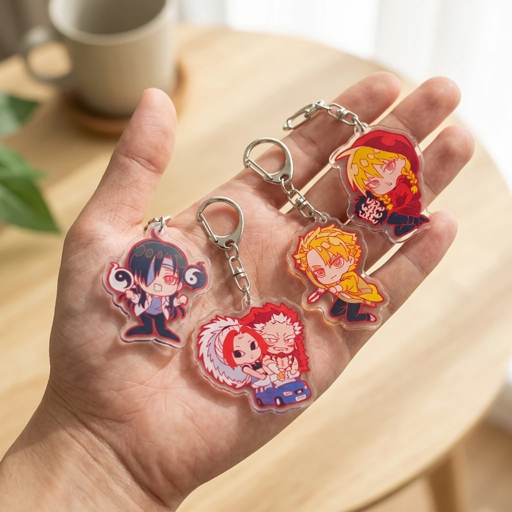 Anime Style Charm Gift 4 Pcs Pendant Birthday Present For Bestie Stocking Stuffer Keepsake Party Filler Idea