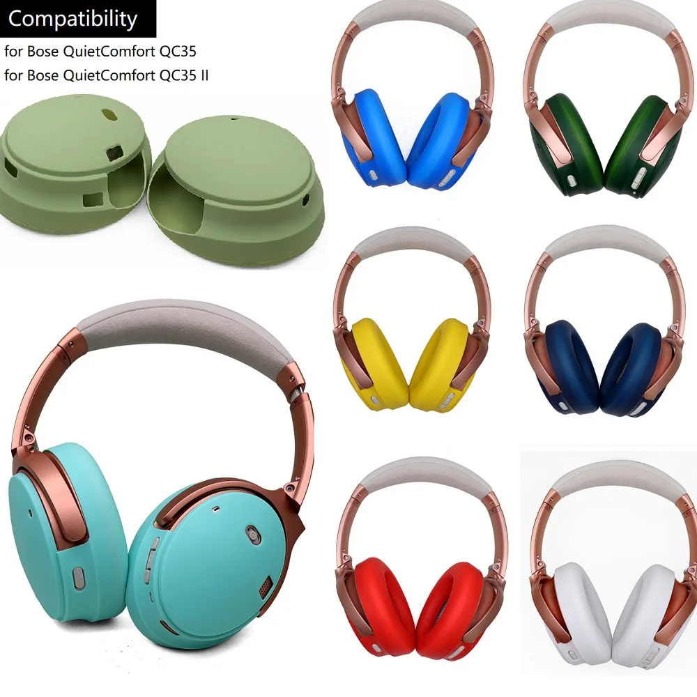 Soft Silicone Case for Bose QuietComfort QC35 II Headphone Sweatproof Reusable Cover Skin for Bose QC35 Headphone Case