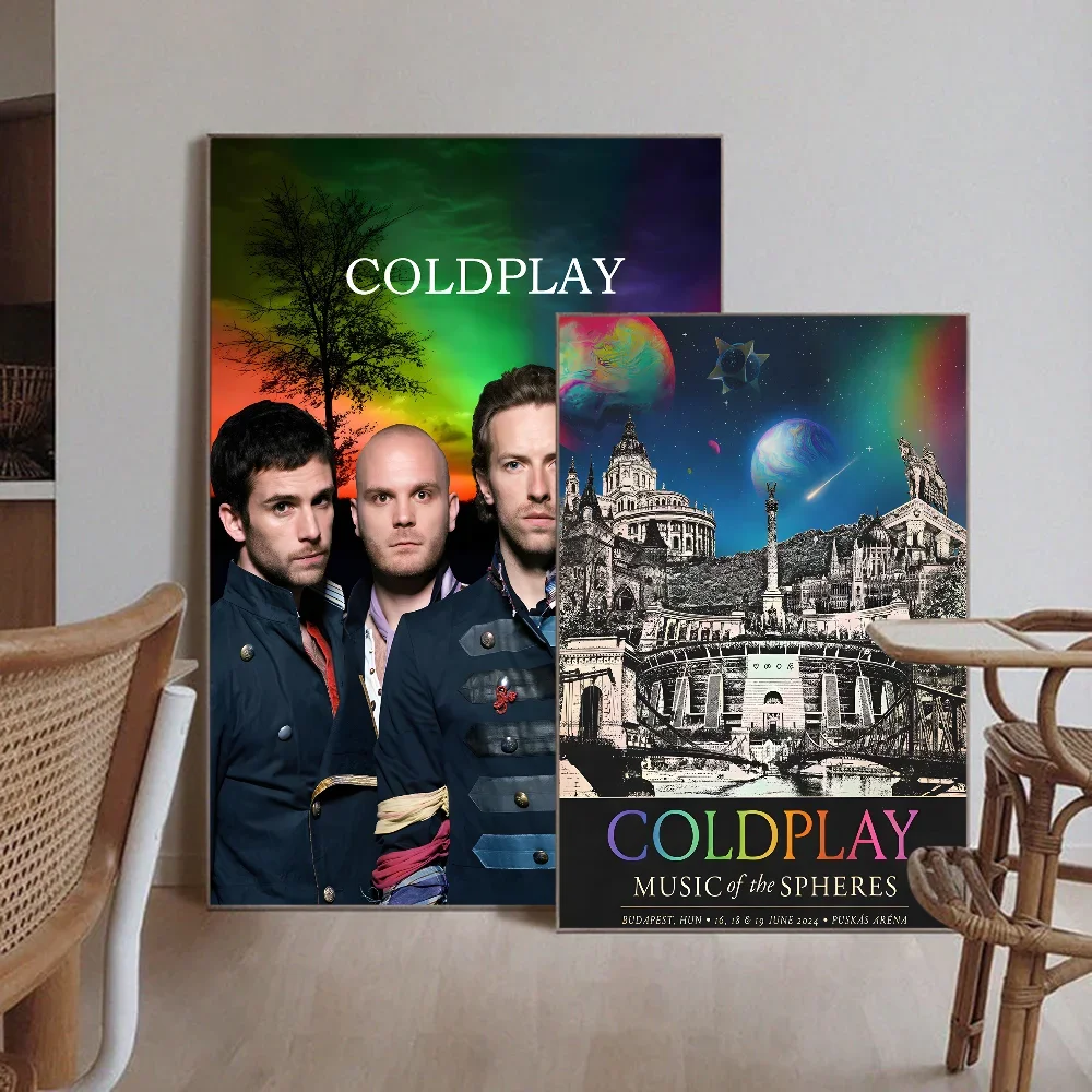 Rock Coldplay Band Zelfklevende Kunst Poster Whitepaper Prints Posters Kunstwerk Home Decor