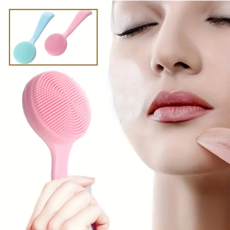 Soft silicone hand-feel face wash brush makeup remover blackhead cleansing tool portable beauty tool
