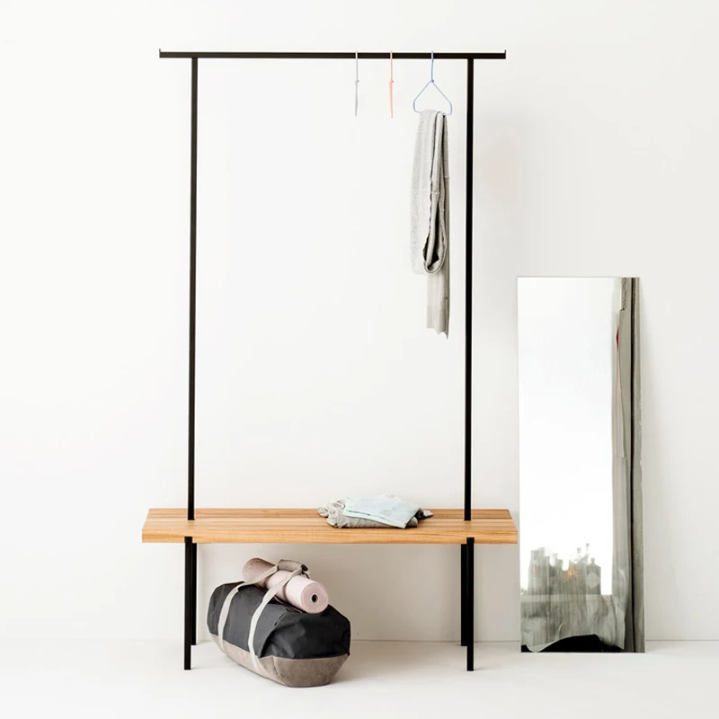 

Floor-to-ceiling bedroom coat rack Hanging rack Simple multi-functional storage clothes rack Household