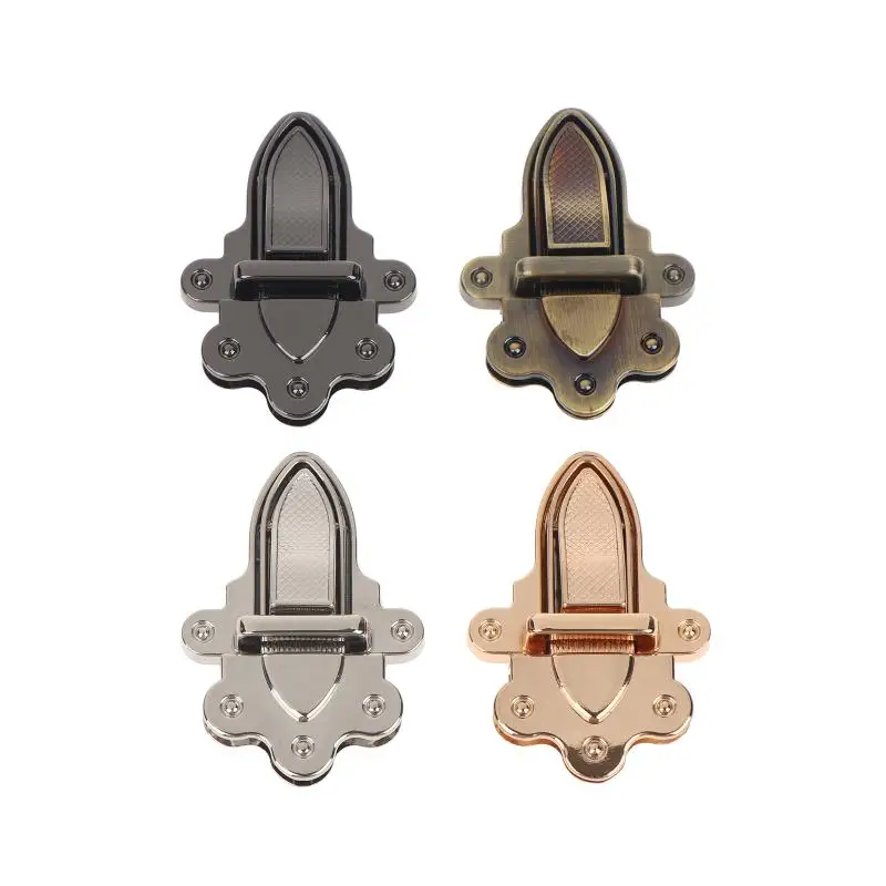 1 Set DIY Handbag Shoulder Bag Purse Hardware Accessories Metal Clasp Tongue Lock Push Locks Closure Parts