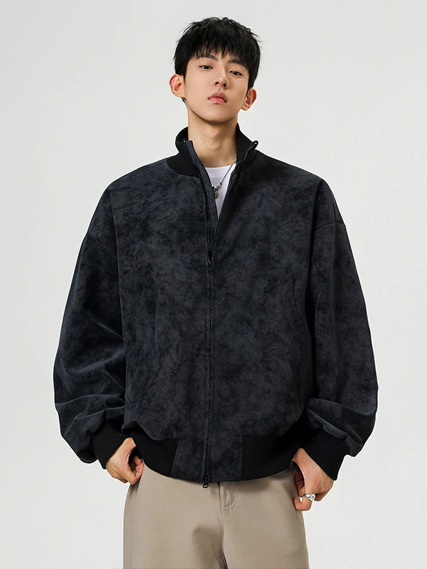 

Матовое мужское бейсбольное пальто Bla Tie Dye Flight Jaet из искусственной кожи, винтажное свободное платье, молодежная весенняя верхняя одежда