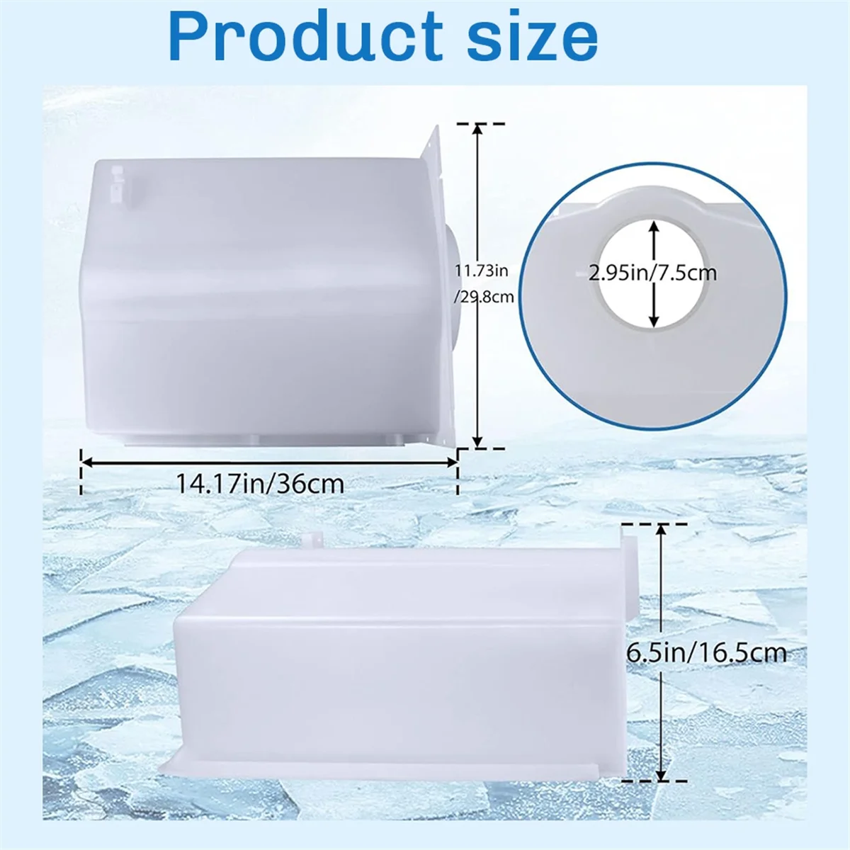 冷蔵庫アイスバケツW 10670845 、WPW 10670845   冷蔵庫用アイスバケツ 2196091 , 1115342 , 1115372 , 2152701 , 2152702   白