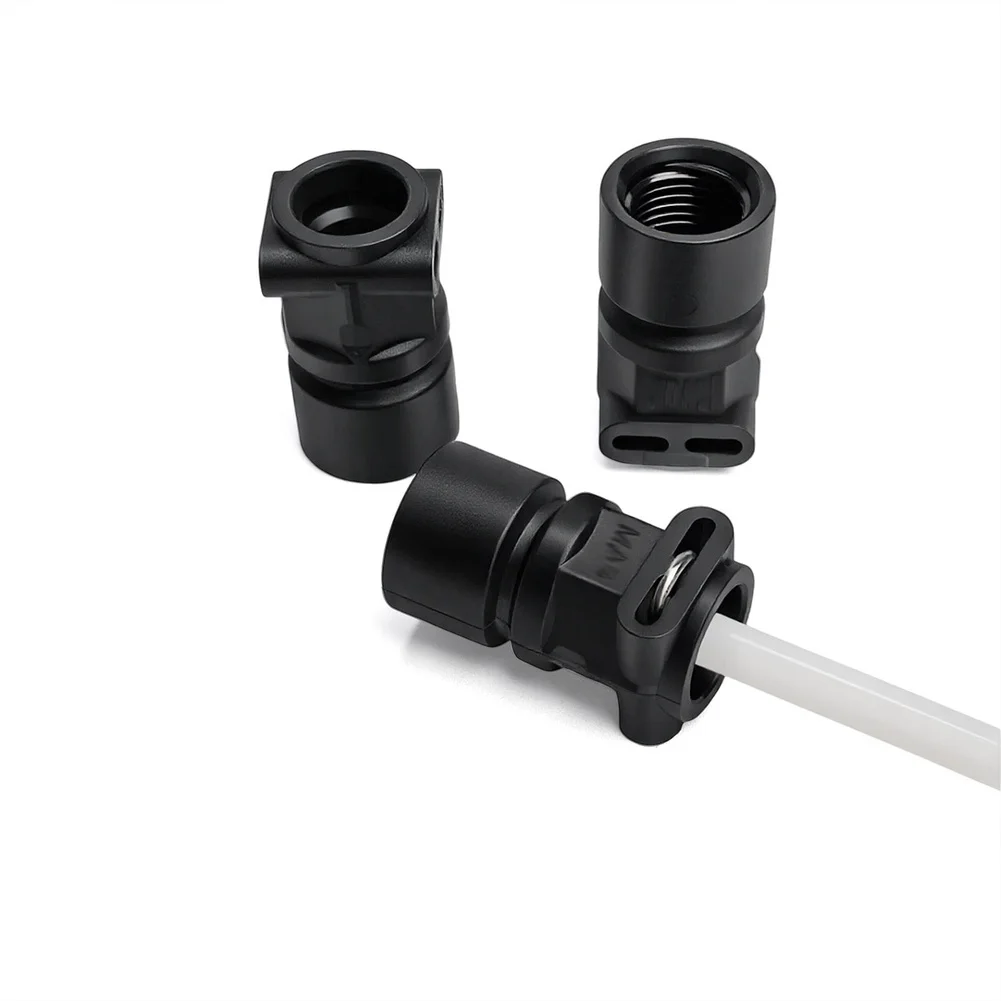 Black Plastic G1/8 Internal Thread Straight Hose Adapter Set of 3 for Coffee Machine Water System Integration Tasks
