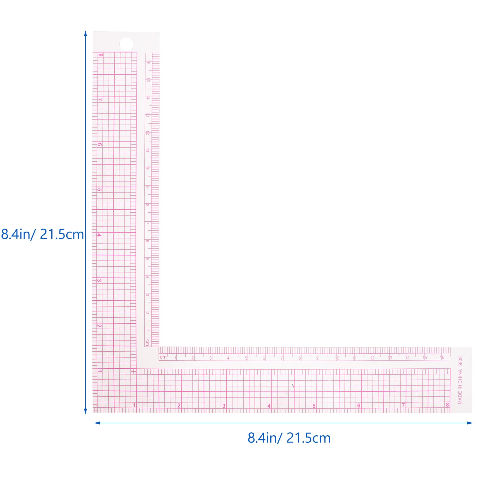 2 Stücke Nählineal L Quadratische Kurve Kunststoff Schneider Messwerkzeug Professionelles Kleidungsstück Muster Werkzeug Nähzubehör für Stoff