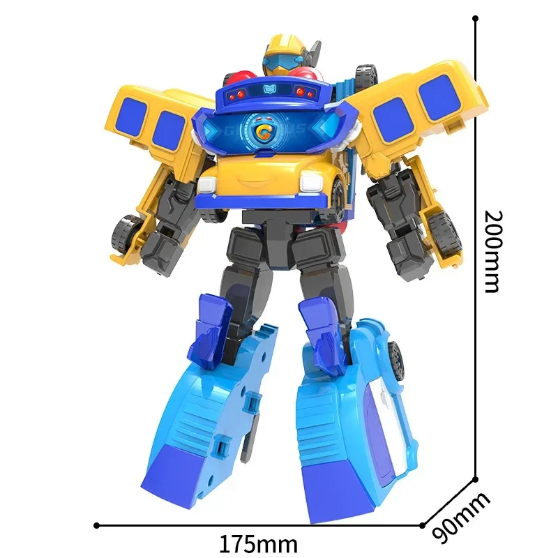 2 في 1 GGBOND Gogo Bus تحويل روبوت إلى شخصيات الحركة للسيارة تشوه سيارة إسعاف/الشرطة/رجل الإطفاء ألعاب منزلقة للأطفال هدية