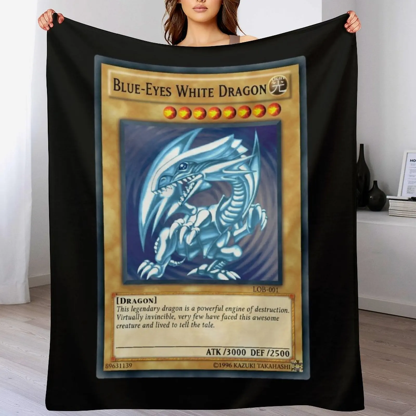 

Blue Eyes White Dragon Yu Gí óh Throw Blanket Decorative Beds Custom Comforter Blankets