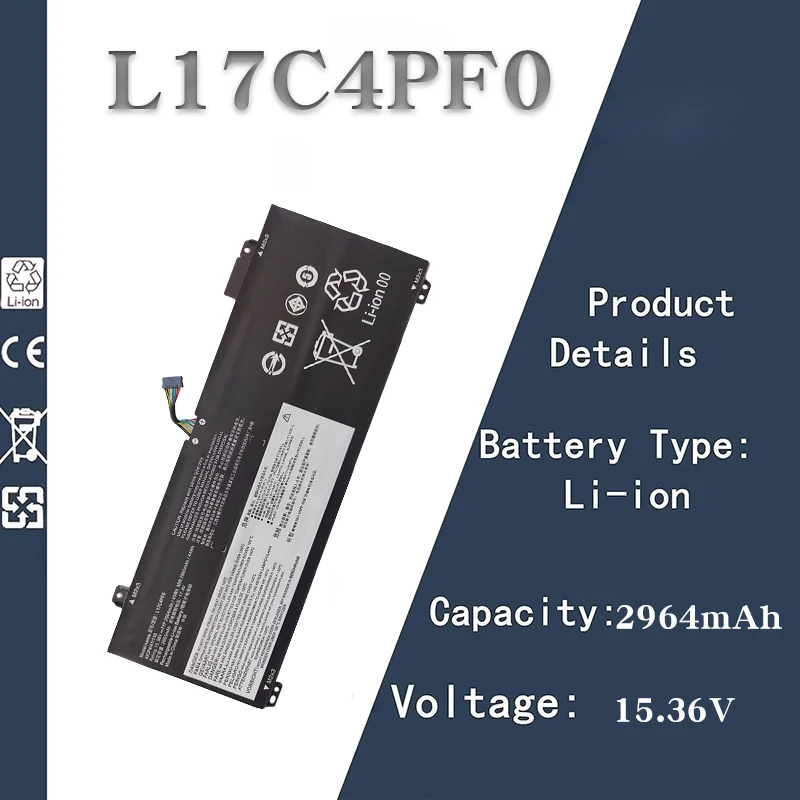 

Аккумулятор для Lenovo Xiaoxin Air 13IWL/S530–13 — работает с L17C4PF0/L17M4PF0 | Надежный аккумулятор для ноутбука 15,36 В, 2964 мАч