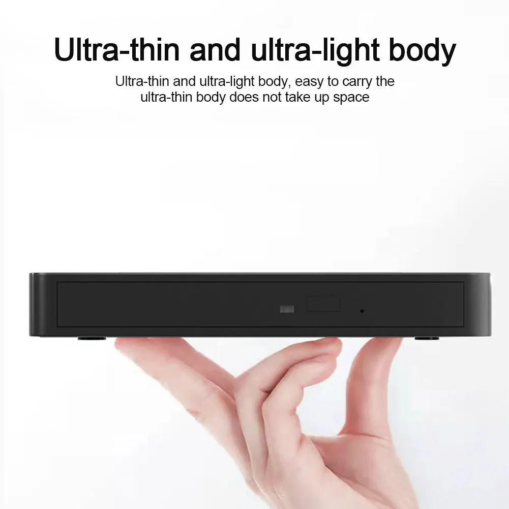 Portable CD DVD Burner Compatible with Win  OS CD/DVD Player USB3.0 Type-C CD Burner Writer TF Micro SD for Laptop Desktop PC