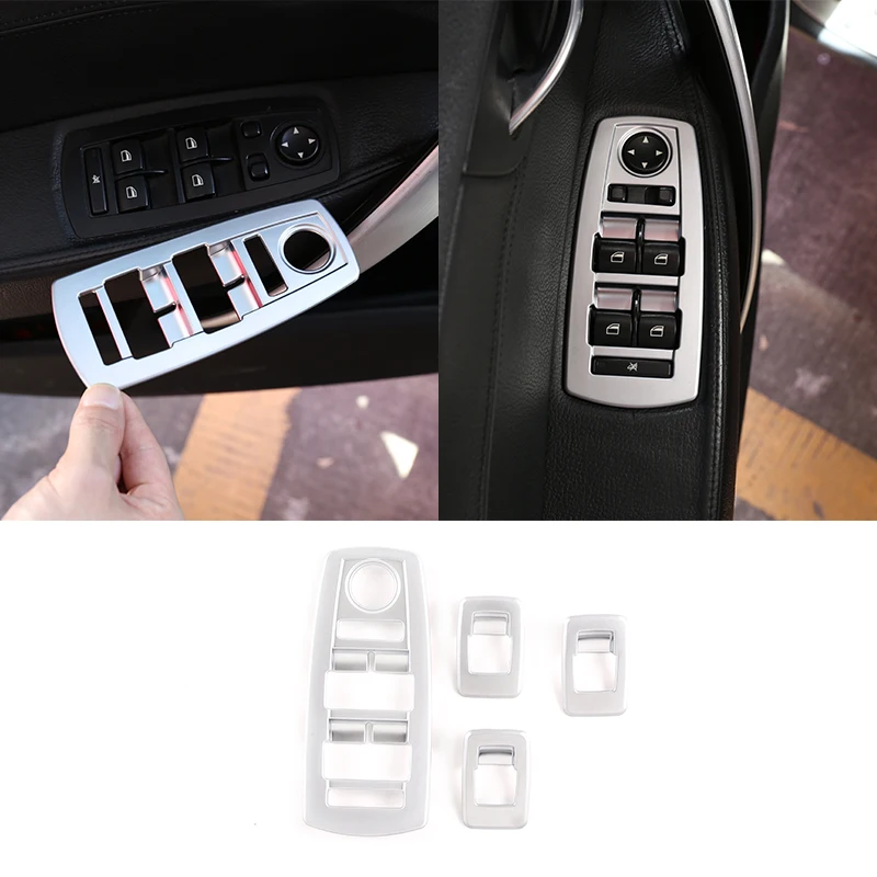 

Для BMW X3 E83 2006-2010 ABS хром/углеродное волокно, кнопка переключения подъема окна автомобиля, рамка, накладка, наклейки, автомобильные аксессуары