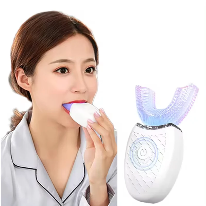 The Popular Adult Electric U-Shaped Toothbrush Can Clean Teeth 360 Degrees Portable U-Shaped Electric Toothbrush