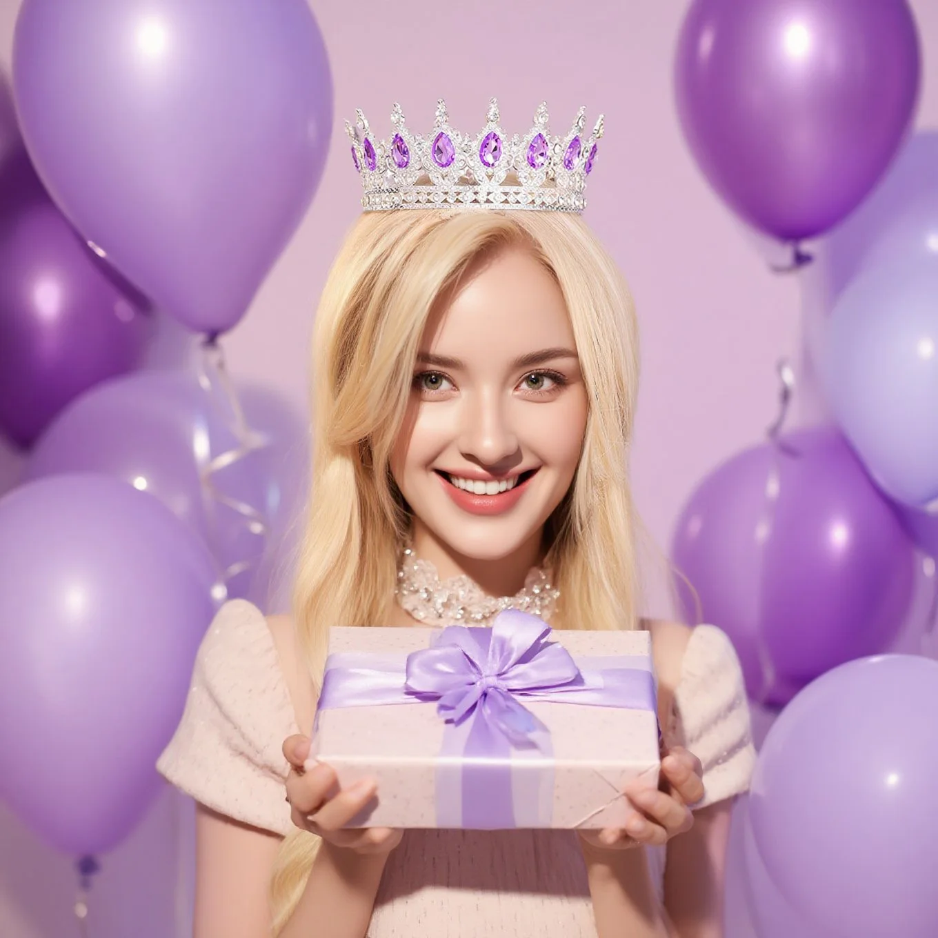 Round silver luxury crystal crown, suitable for birthday parties, cake accessories, flower accessories, holiday gifts