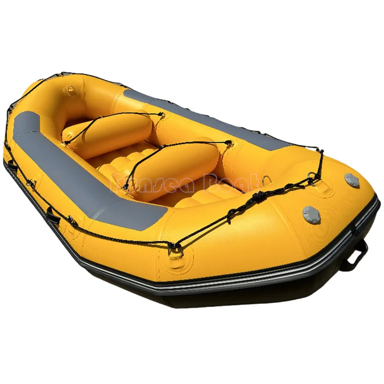 高品質FUNSEA IR330 11フィート（3.3m）PVC製ホワイトインフレータブルラフトボート、シングル船外機対応、6人乗り、ドリフティングに最適