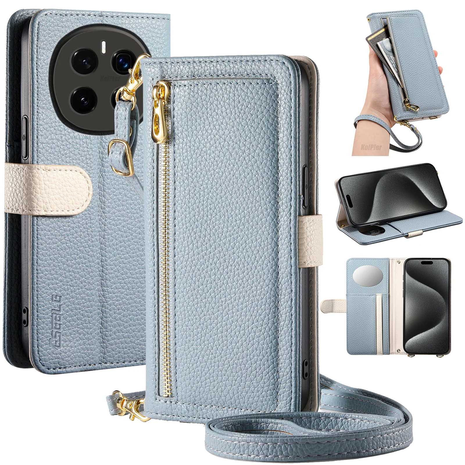 

Leather Wallet Case Crossbody Phone Pouch with Multiple Card Slots for Huawei HONOR Magic 7 PRO Magic6PRO 5G Flip Bag Cover