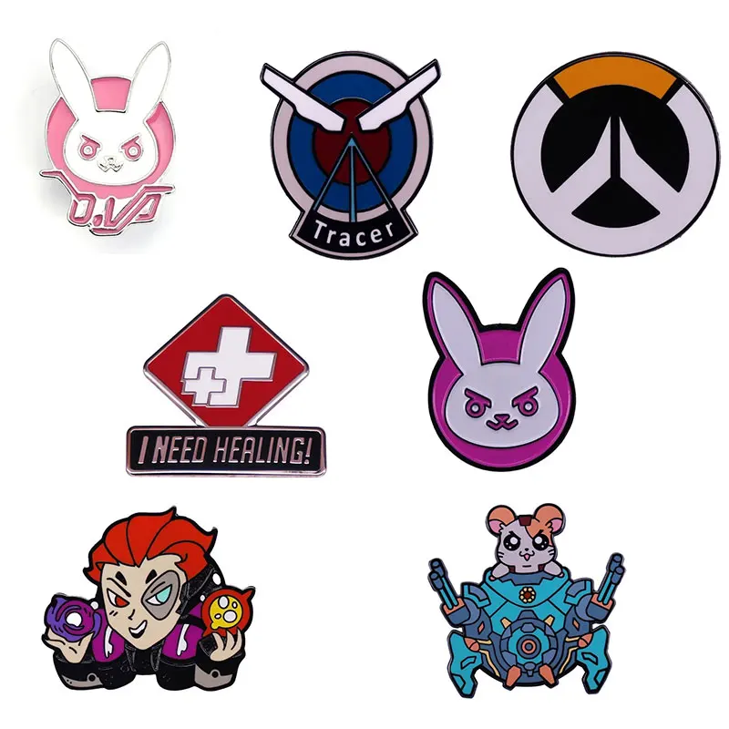 Эмалированная заколка для лацканов, игра стрельбы, Overwatch, мне нужно заживлять. Собирайте значок, украшение для ювелирных изделий, рюкзак, шляпу