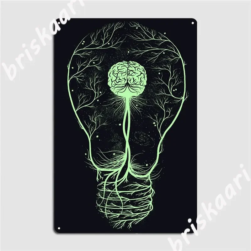 Enlightenment Metal Plaque Poster Classic Cinema Living Room Wall Plaque Cave Pub Tin Sign Poster