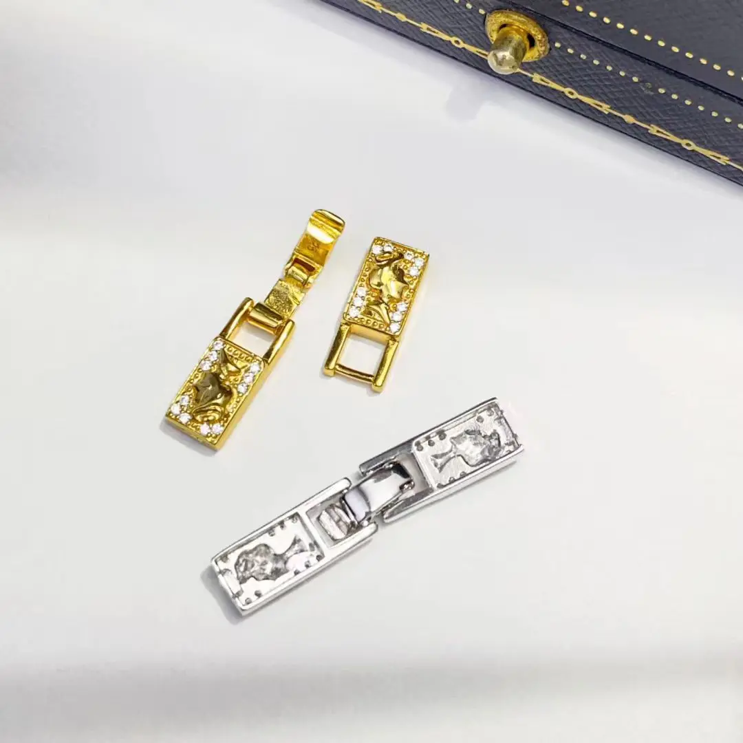 Wholesale DIY S925 Sterling Silver Pendant Necklace Bracelet Clasp Hook Accessories for 8-12mm Pearls 5pcs/lot